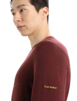 Icebreaker Haut à Col Rond 200 Oasis Last Run - Hommes -Matériel De Ski Sportif icebreaker haut a col rond 200 oasis last run homm 4