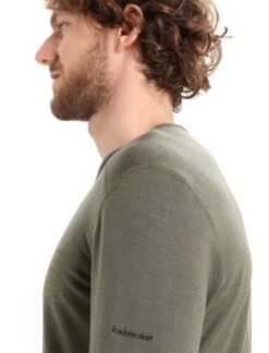 Icebreaker Haut à Col Rond 200 Oasis Ski Stripes - Hommes -Matériel De Ski Sportif icebreaker haut a col rond 200 oasis ski stripes h 3