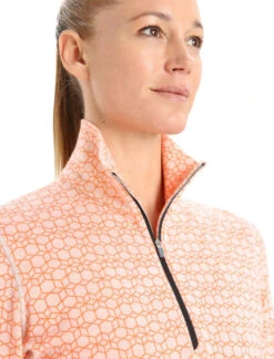 Icebreaker Haut à Demi-glissière 250 Vertex Alpine Geo - Femmes -Matériel De Ski Sportif icebreaker haut a demi glissiere 250 vertex alpine 3